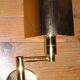 Swivel wall for indirect lighting, vintage 70's Golden brass