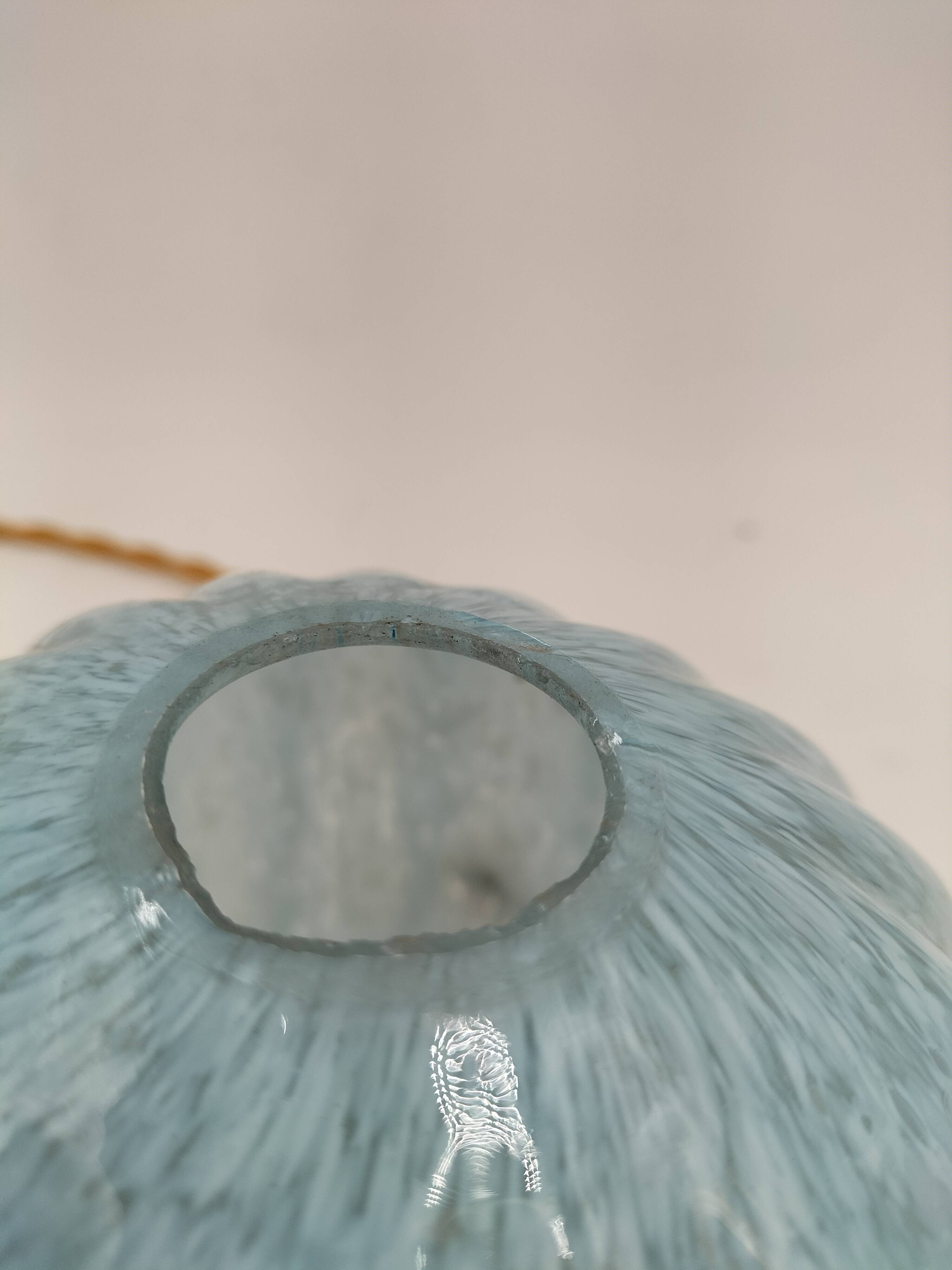 Clichy blue glass pendant light