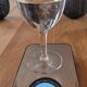 4 antique engraved glass goblets