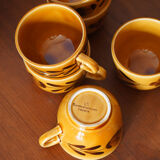 6 cups Sarreguemines Vintage