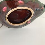 Vallauris-style ceramic fruit basket cup