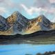 Huile sur toile Paysage de montagne