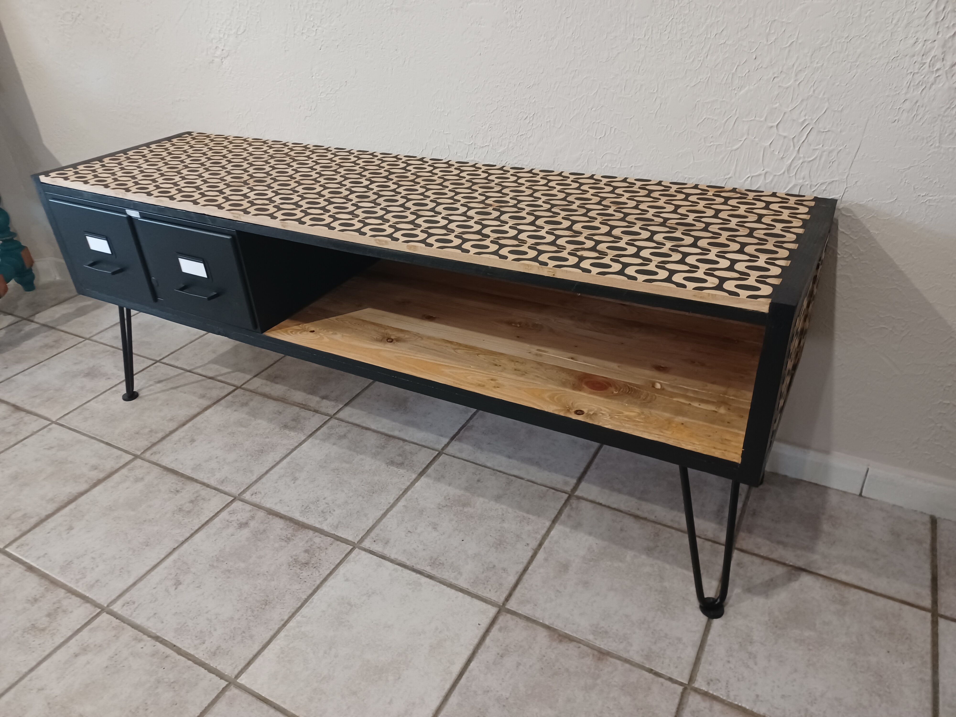 Industrial style TV stand