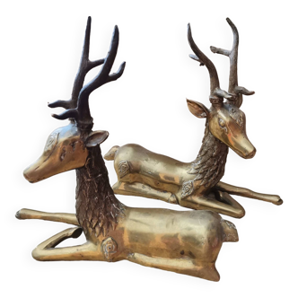 Brass deer couple