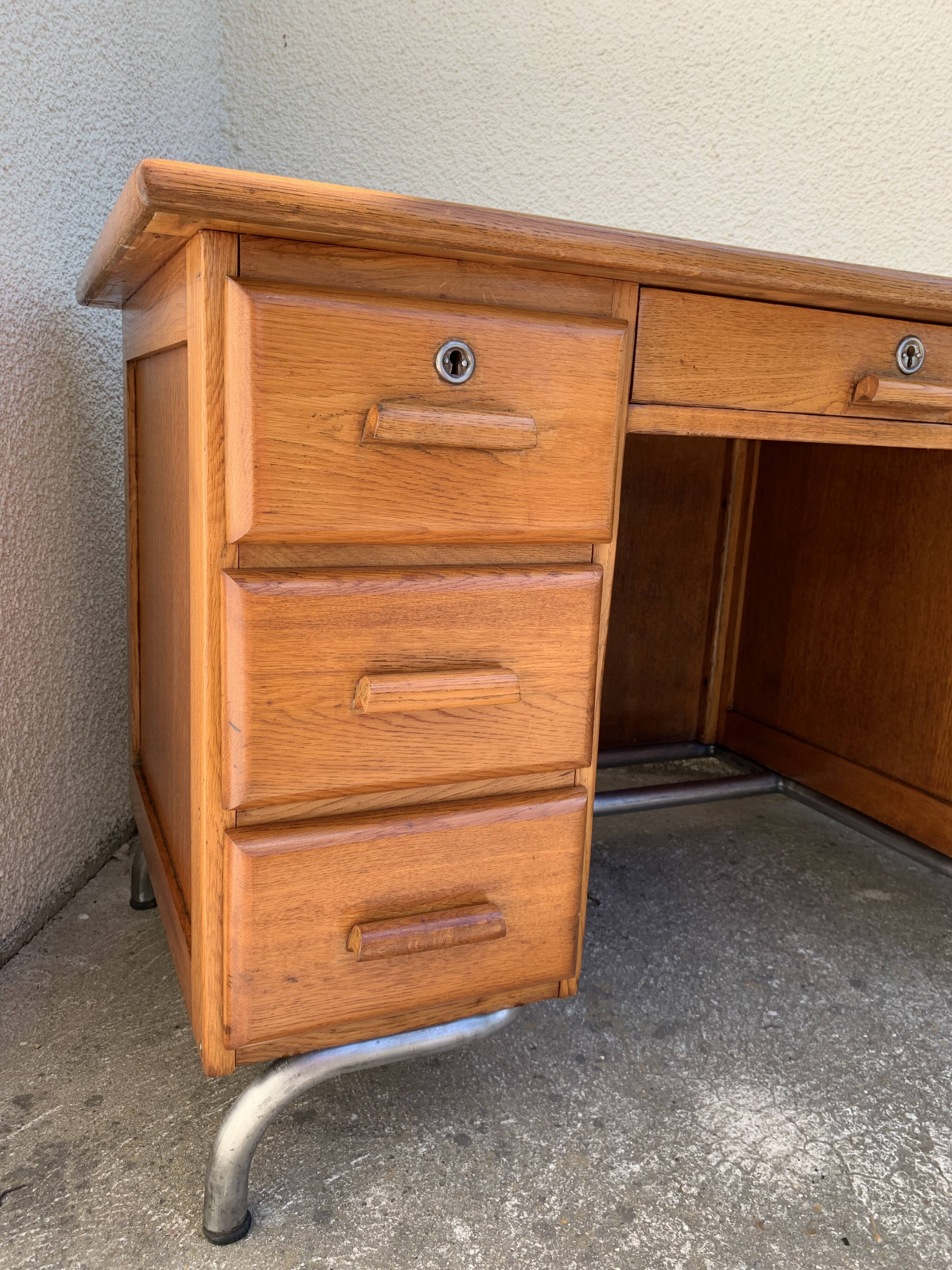 Office schoolmaster 1950 solid oak