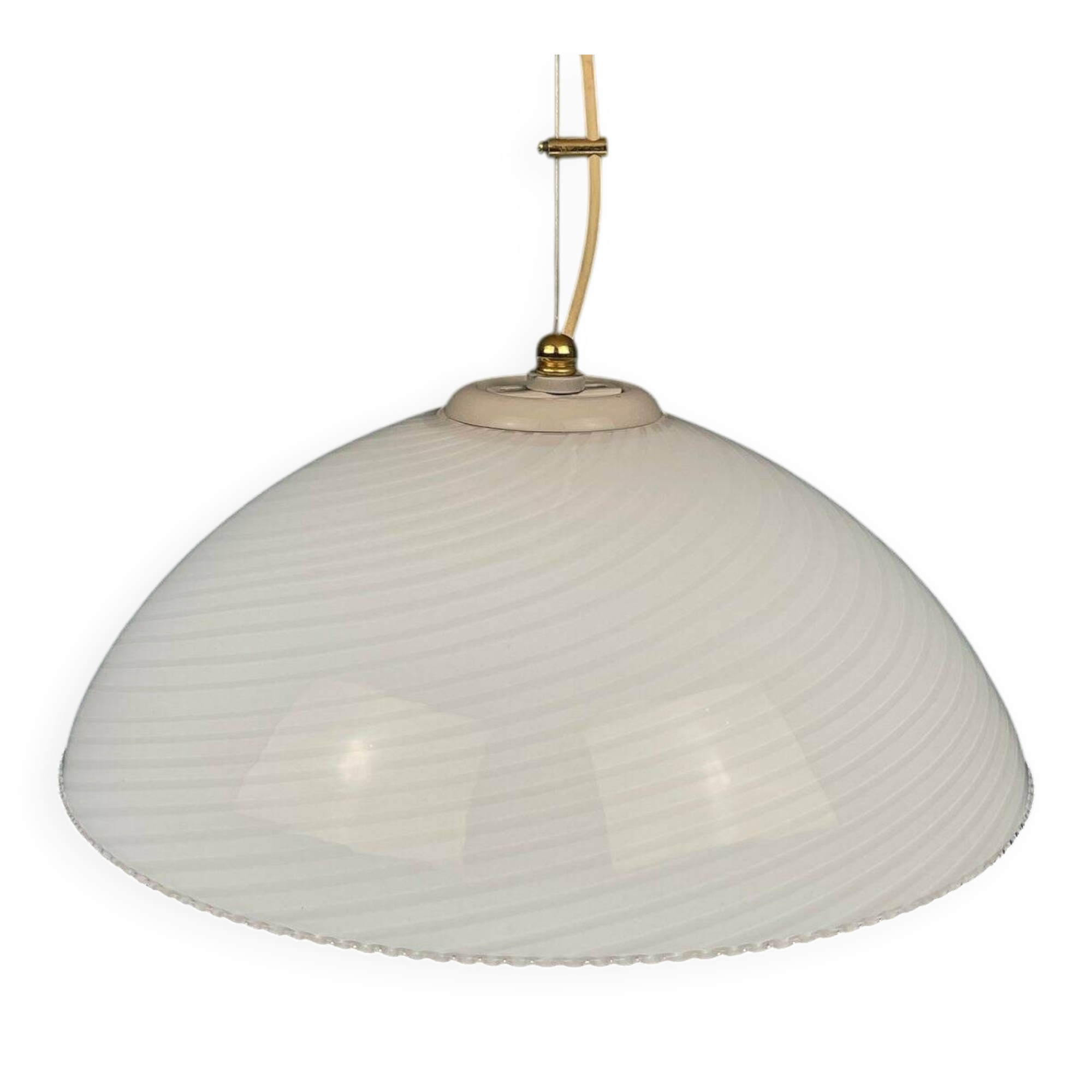 Vintage Swirling Glass Suspension from Murano, Italy, 1970s