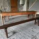 Pair of large solid oak farm benches