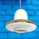 Danish Modern opaline glass hanging lamp
