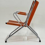 "Scoubidou" Orange Vintage 60's Folding Child's Armchair Chair