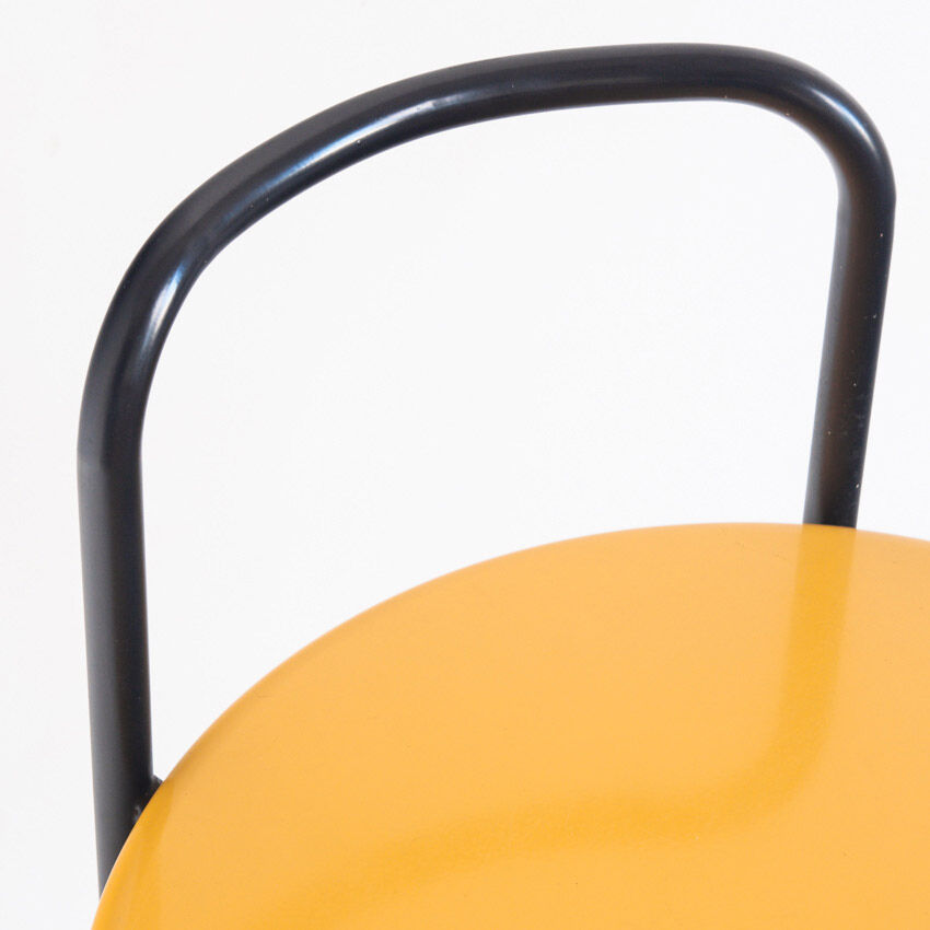 Serving table lacquered iron, france, 80s