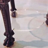 70's Design Table with 19th Century Carved Base