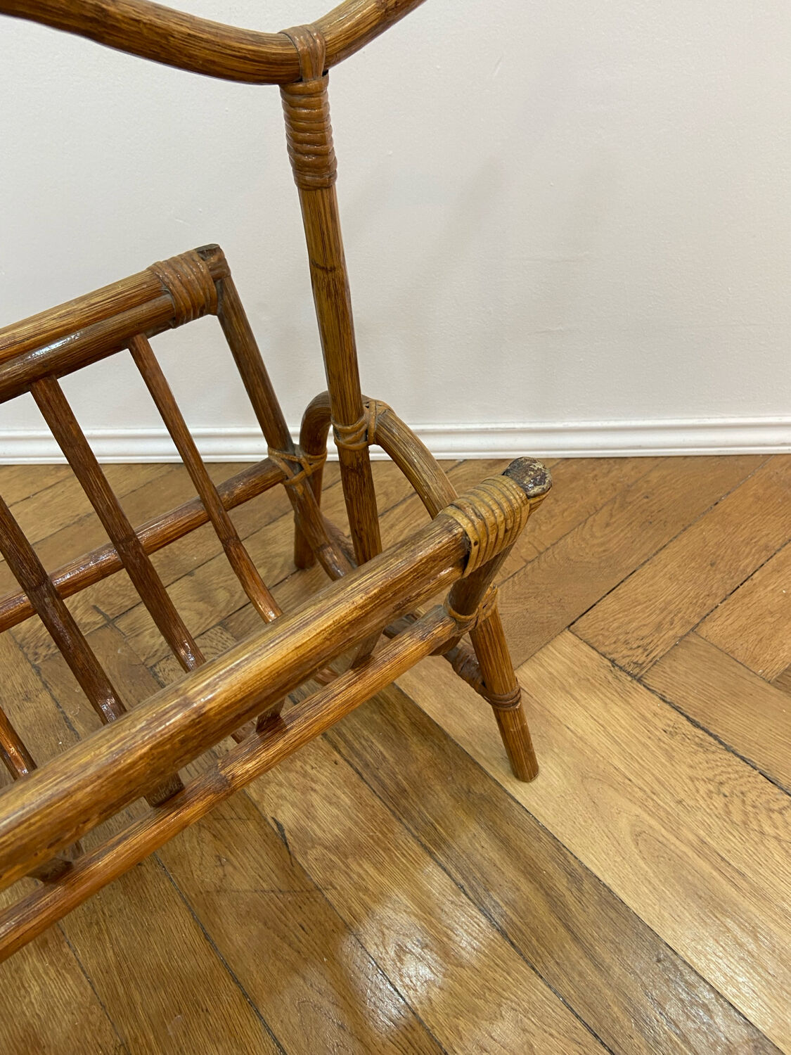 Wicker magazine rack