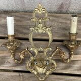 Paire d'applique en bronze 2 bras début XXeme