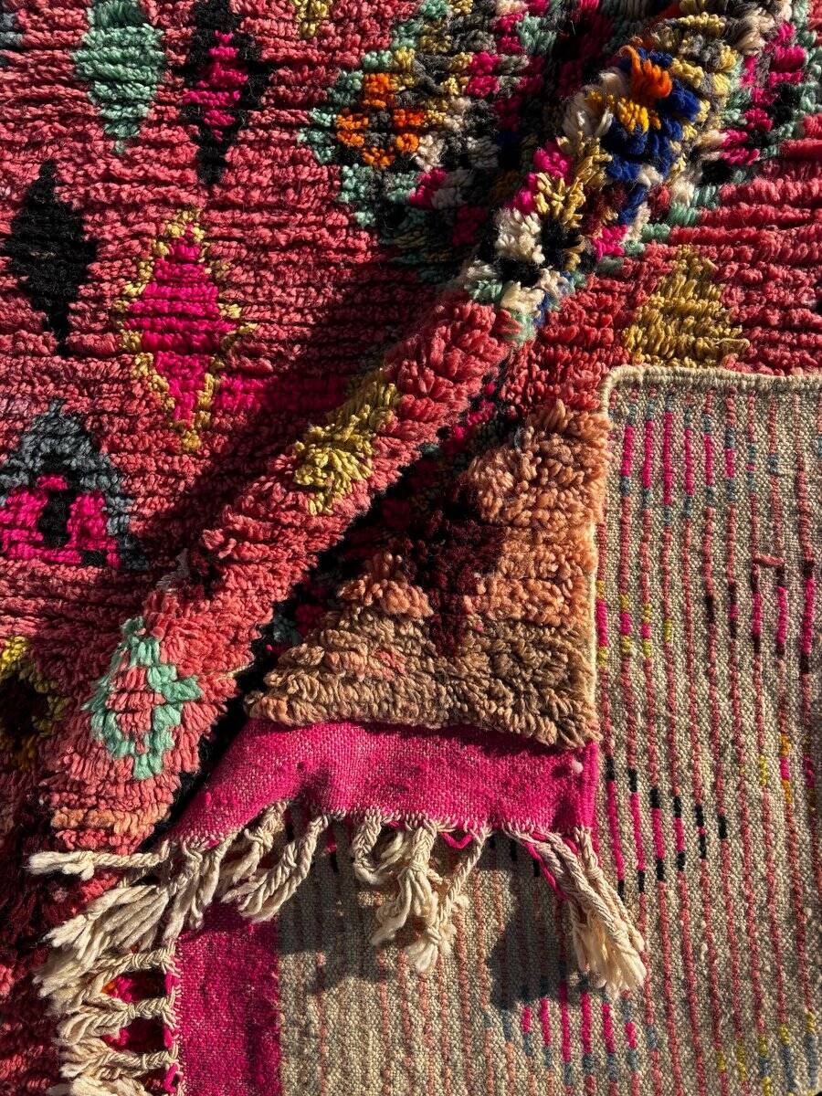 New pink Boujad Moroccan Berber rug.