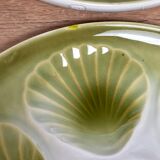 Set of 6 oyster plates in Earthenware Mill of Wolves
