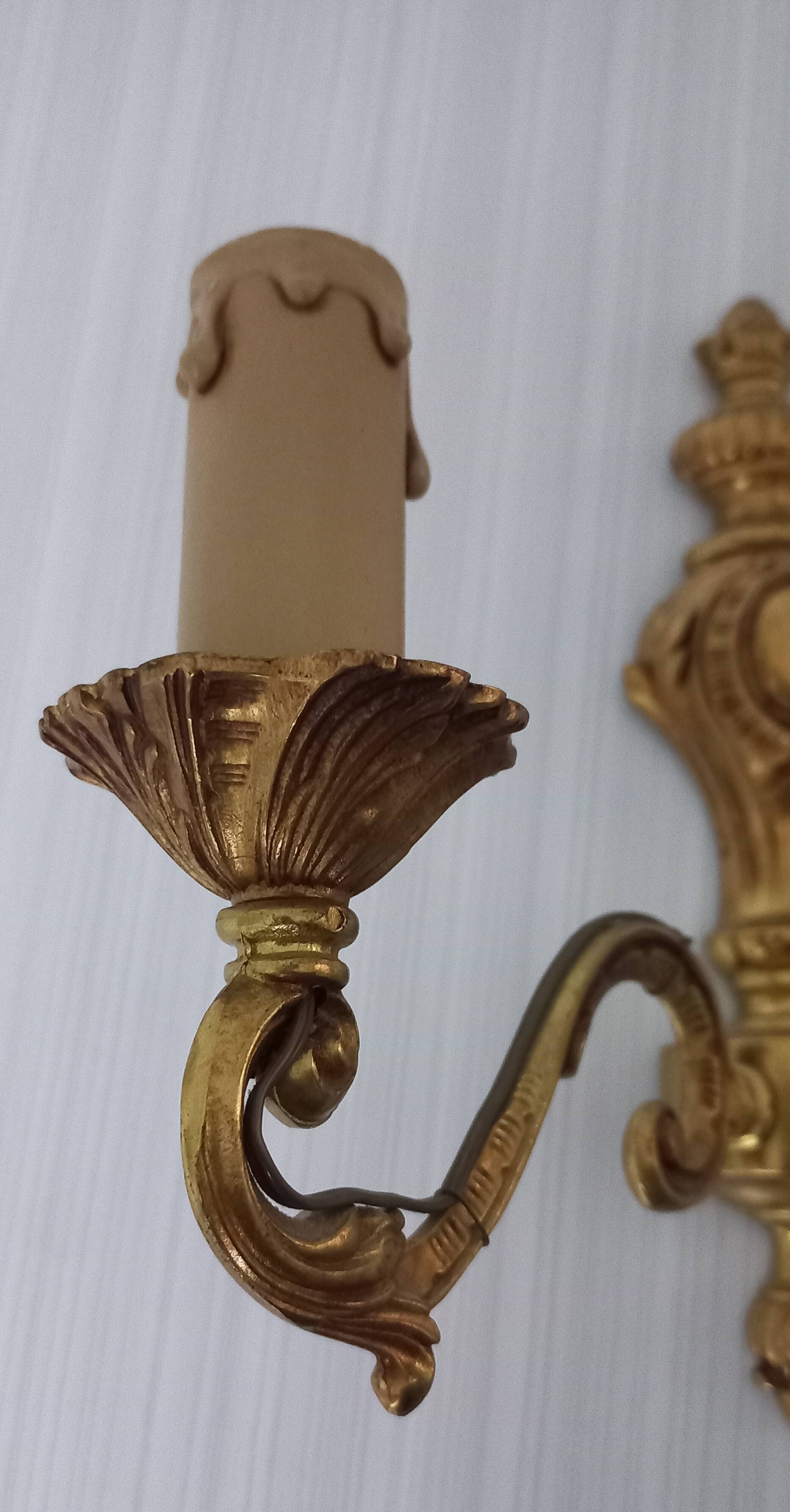 Louis XV style double bronze wall light
