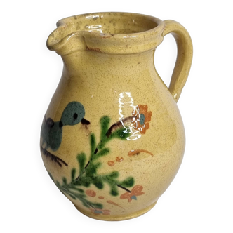 Pichet Saint-Jorioz (Savoie), Poterie d'Annecy, Décor à l'Oiseau, 19 cm