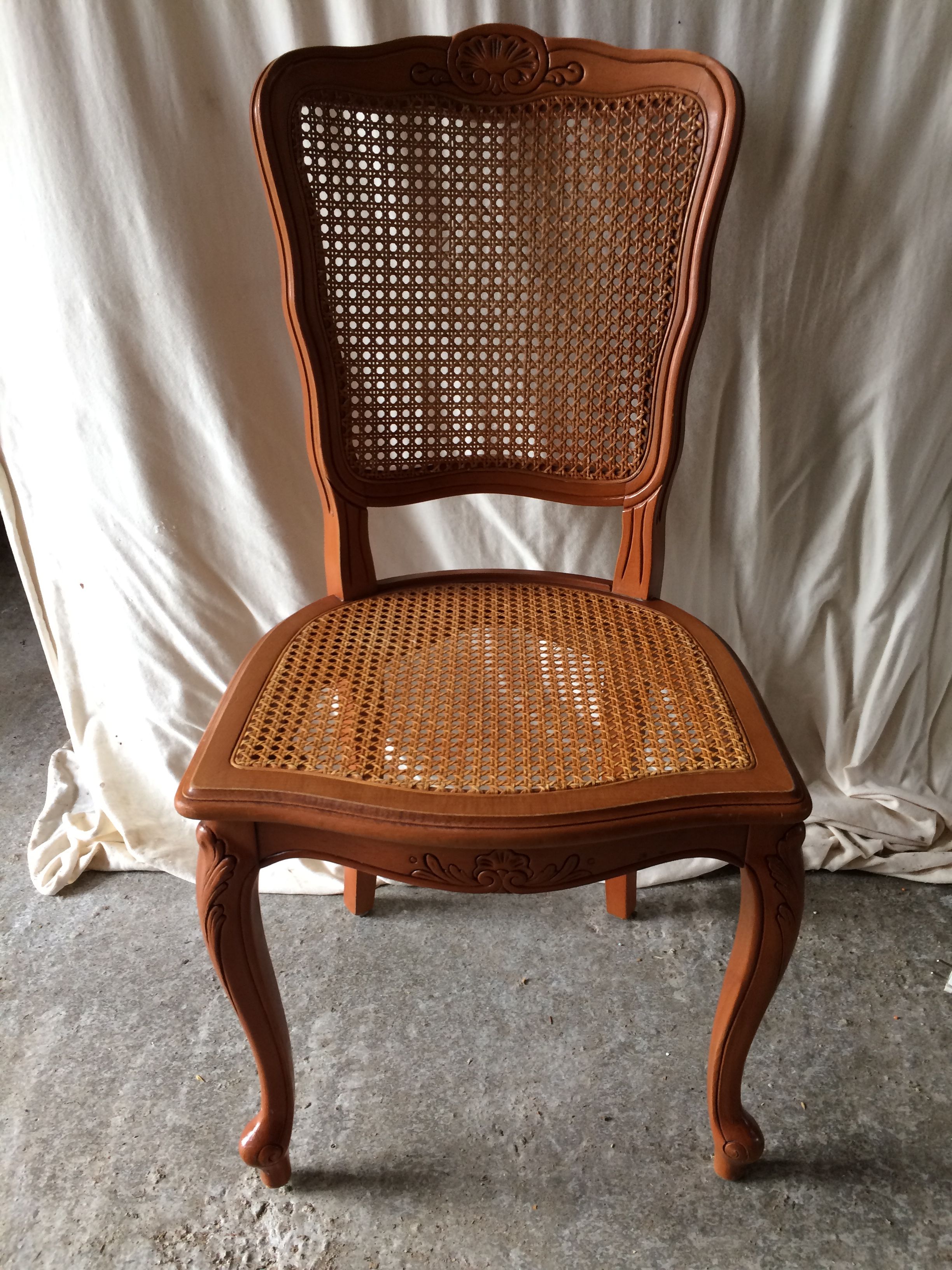 Series of 8 Chairs Style LOUIS XV Wood - Assise - Vintage Cannés File