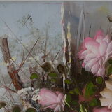 Tableau huile bouquet de fleurs