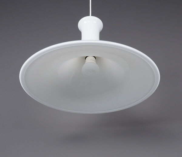 Suspension en verre mandarin par Michael Bang pour Holmegaard, années 1980