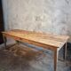 Antique French farmhouse dining table 225 cm – oak and poplar – rustic country table from around 1900