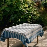 Blue Stripe Tablecloth: 240cm x 170cm