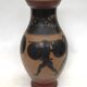 Reproduction of a Greek Attic-style black-figure vase depicting warriors