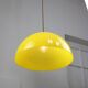 Vintage Italian Brass and Yellow Plexiglas Pendant Lamp