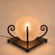 Lampe fer forgé art déco verre craquelé