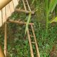 Paire de chaises longues en bambou, transats