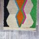 Handmade natural wool rug, size 100 x 200 cm