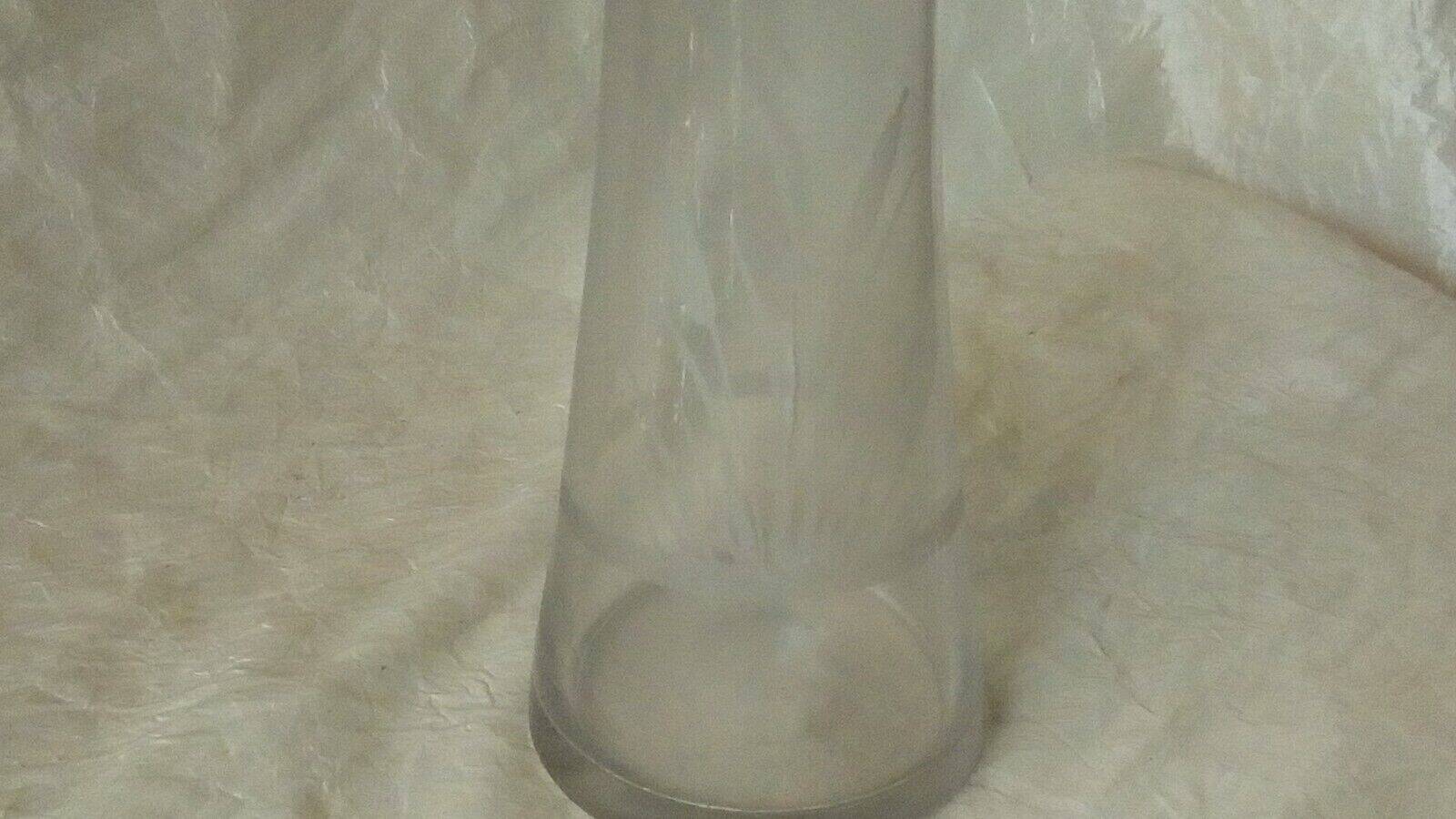 Engraved glass hyacinth vase heron decoration*