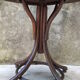 Coffee or round side table, curved wood, original label Ed Auricoste - Cahors (Lot) SB