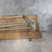 Railway style coat rack