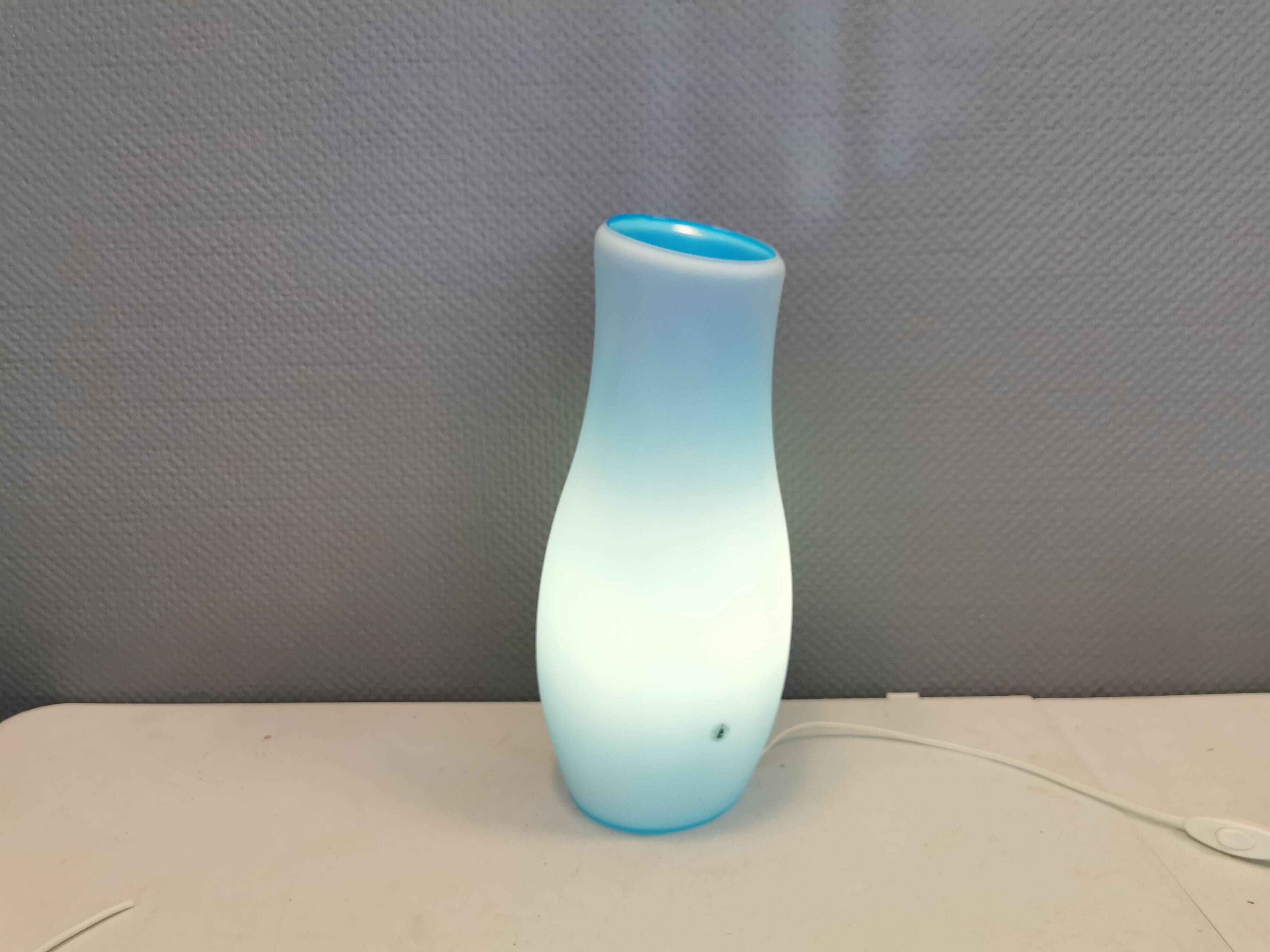 Blue vitage Ikea Mylonit lamp, handmade, 1990s