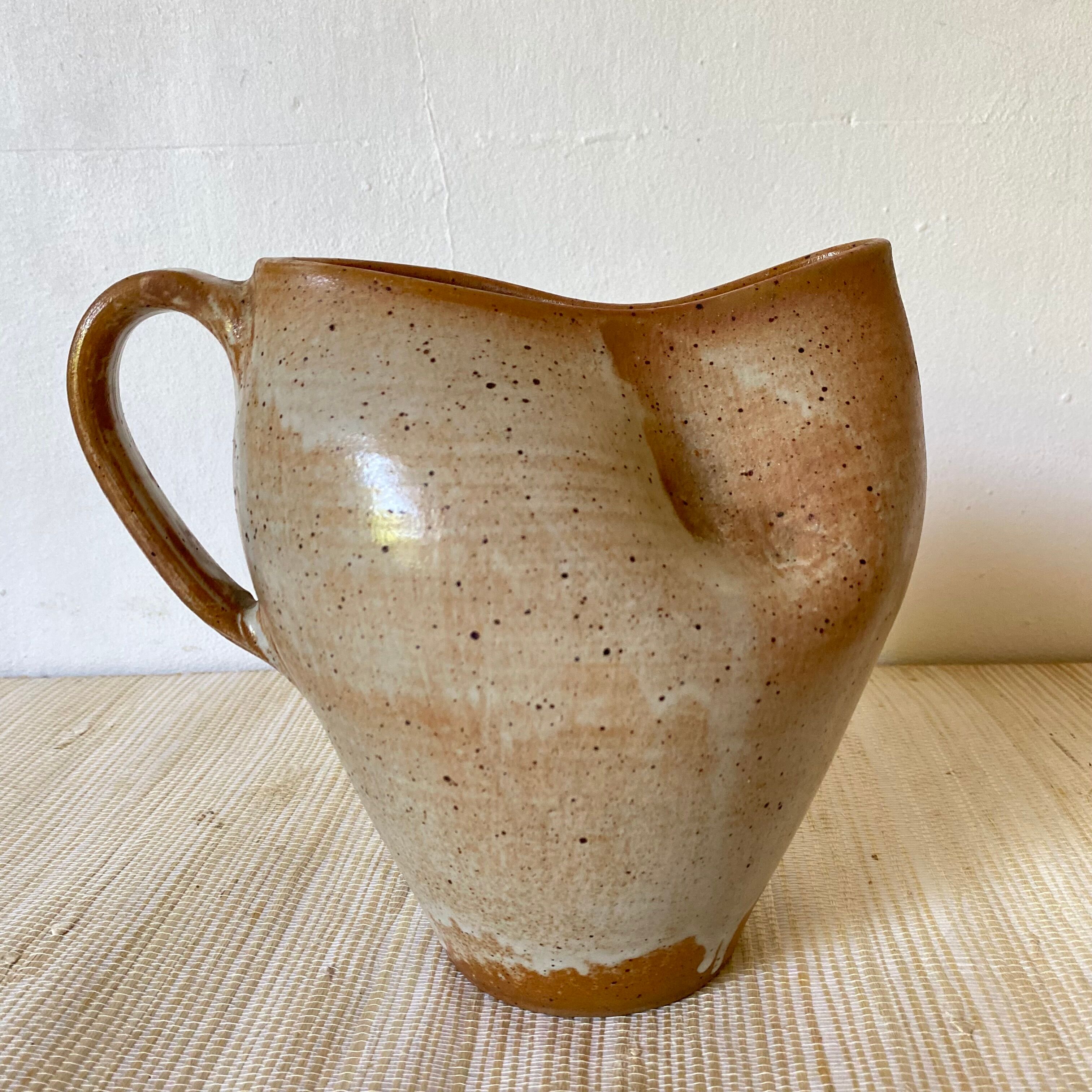 Stoneware pitcher, handcrafted