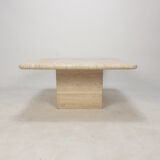 Italian travertine coffee table, 1980