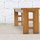 Vintage solid elm bench for Maison Regain
