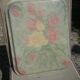 Vintage fiber serving tray, tulips 46x36