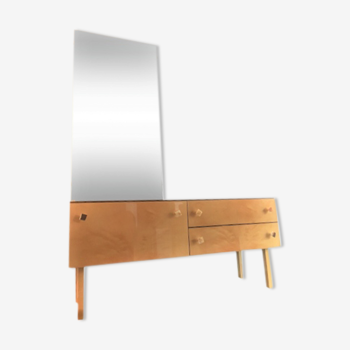 Coiffeuse enfilade 1,20m x 1,70m et miroir vintage, 1960’s