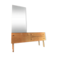 Dressing table in a 1.20m x 1.70m and vintage mirror, 1960's