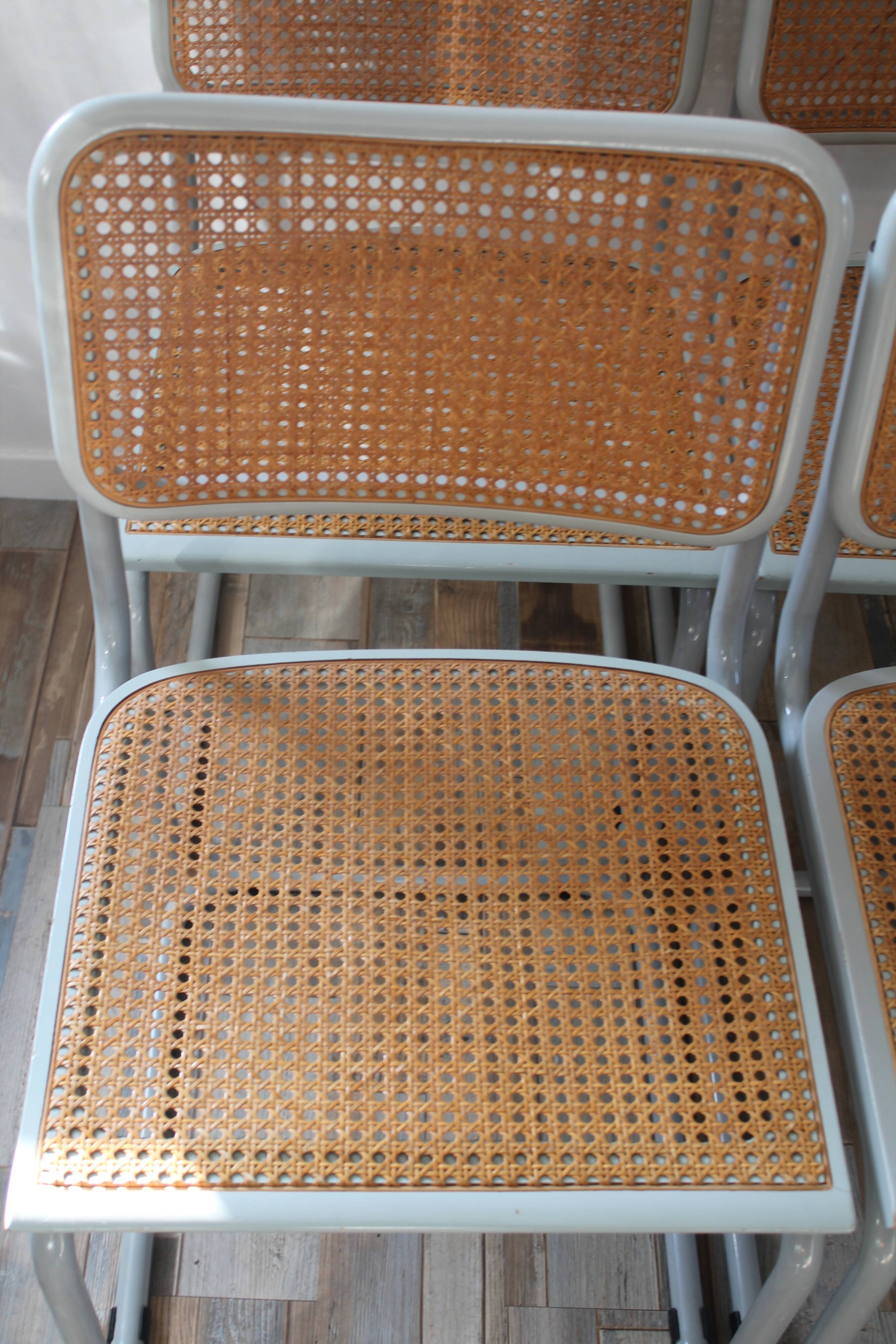 Lot 6 chairs Marcel Breuer Cesca B32