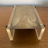 Antique Cigarette Holder Design Transparent Plexi & Silver Metal Vintage #C1