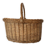 Woven wicker basket