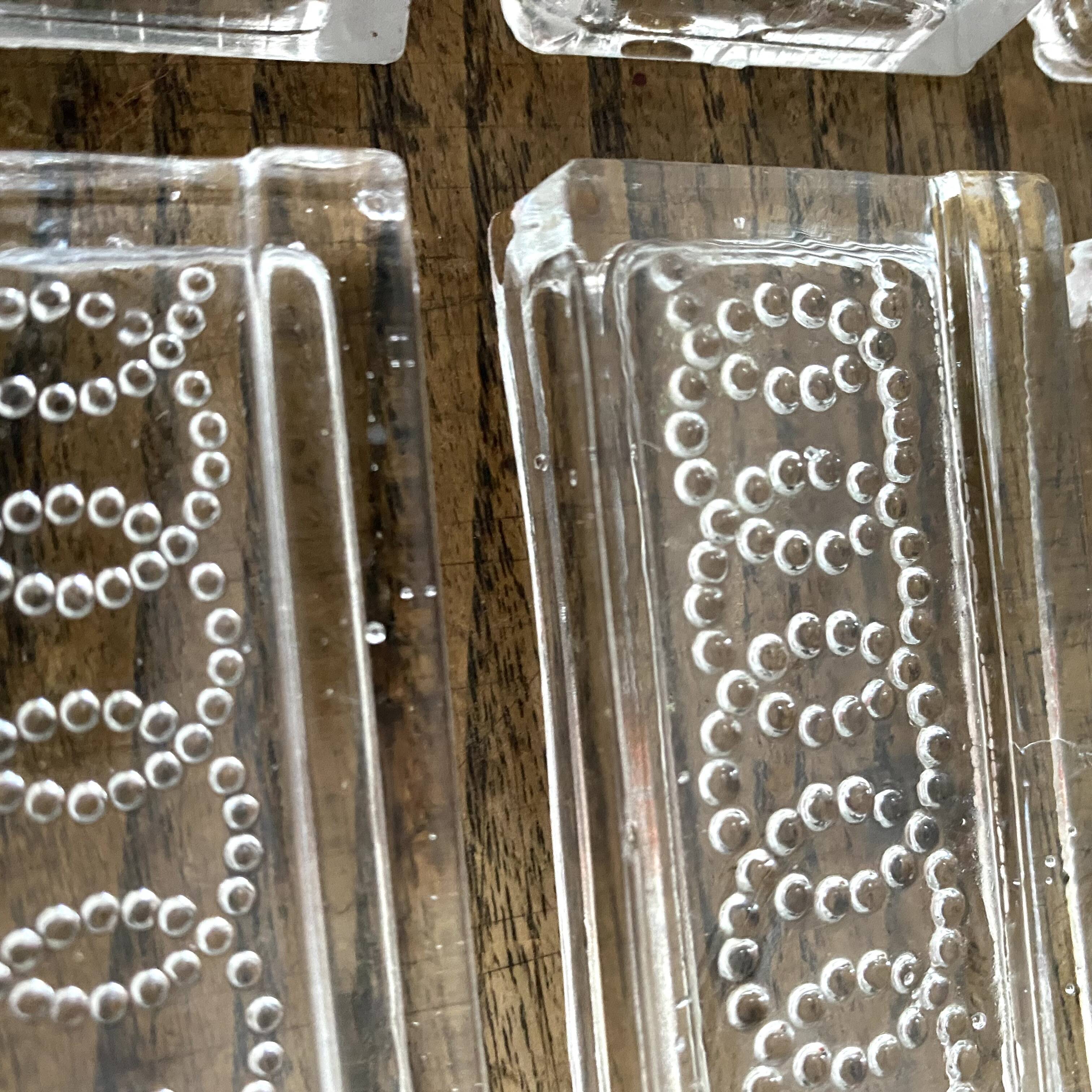 Glass knife holders from the 1950s