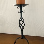 Vintage wrought iron candle holder