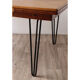 Vintage extendable dining table in wood and metal base, 1950
