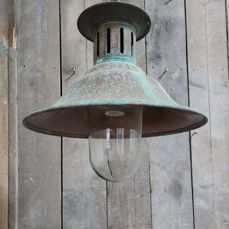 Rustic copper pendant barnlamp hanging lamp
