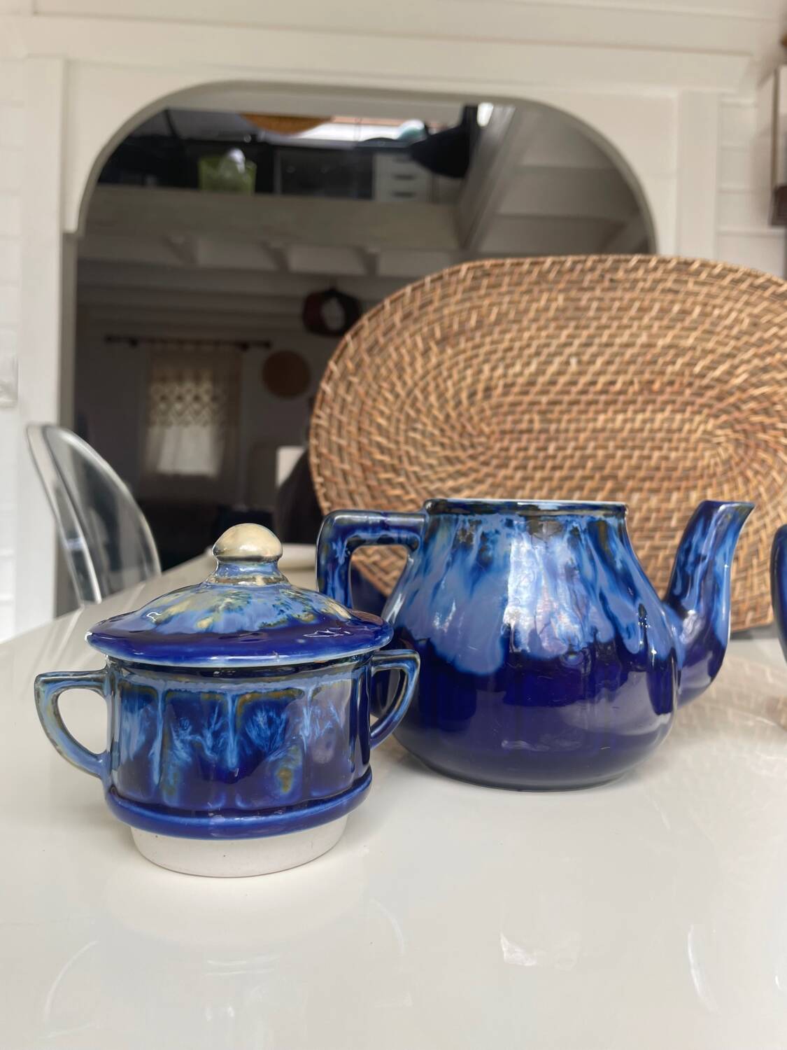 Old enameled coffee pot