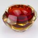 Mandruzzato Sommerso Bol Facetté en Verre Murano pour Caviar, Italie, 1960s